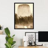 Teufelturm mit Zelt vor WY 1887 Poster (Heimbüro)