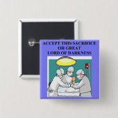 teuflischer Doktor-/Chirurgwitz Button (Vorne & Hinten)