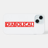 Teuflischer Stempel iPhone 15 Hülle (Rückseite (Horizontal))