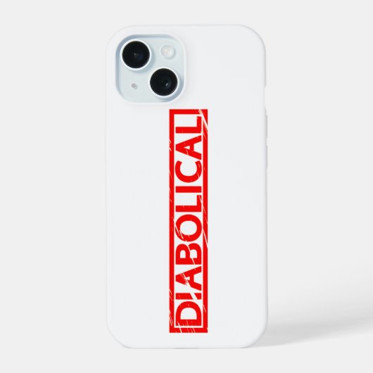 Teuflischer Stempel iPhone 15 Hülle (Rückseite)