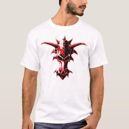Teuflisches Drache-Schädel-Rot T-Shirt