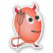 Teuflisches Teufelsei Aufkleber (Vorderseite)