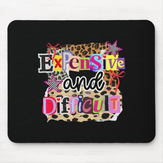 Teure Schwierige Vintage Mixed Media Design Mousepad (Vorne)