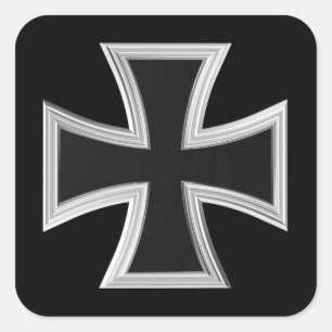Teutonenkreuz Quadratischer Aufkleber