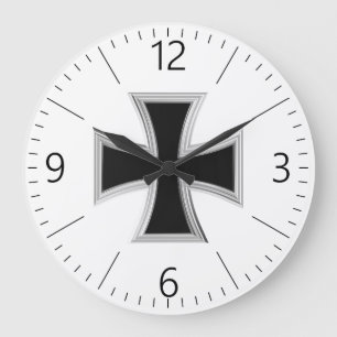 Teutonic cross große wanduhr