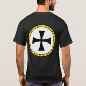 Teutonic Ritter-Kreuz-rundes Siegel-Shirt T-Shirt (Rückseite)