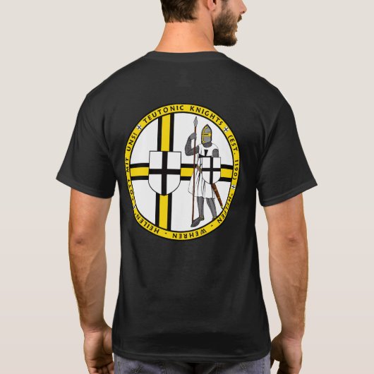 Teutonic Ritter mit Wappen Siegel-Shirt T-Shirt (Rückseite)