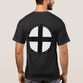 Teutonic Ritter schwarz u. weißes rundes T-Shirt (Rückseite)