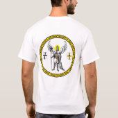 Teutonic Ritter-Wächter-Engels-Siegel-Shirt T-Shirt (Rückseite)