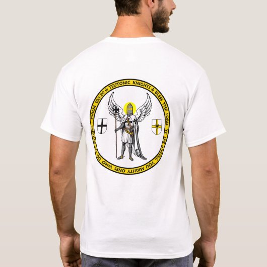 Teutonic Ritter-Wächter-Engels-Siegel-Shirt T-Shirt (Rückseite)