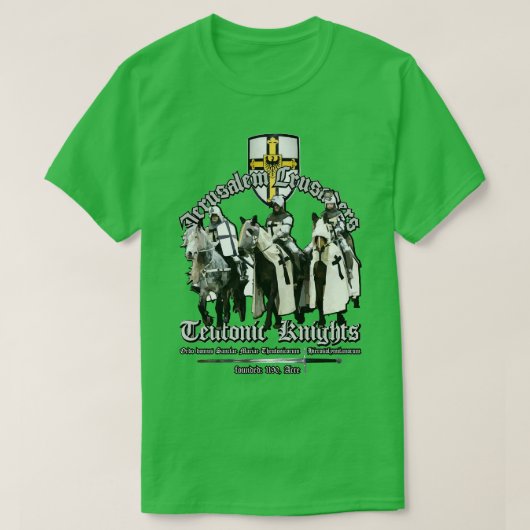 Teutonische Ritter Jerusalem Ritter T-Shirt (Design vorne)