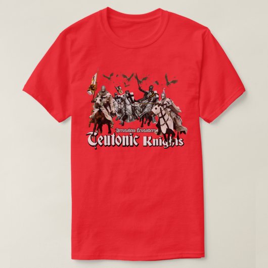 Teutonische Ritter Kreuzfahrer T-Shirt (Design vorne)