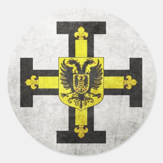 Teutonische Ritter Runder Aufkleber (Vorderseite)