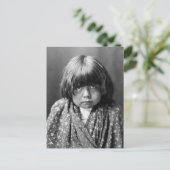 Tewa-Indianermädchen, 1905 Postkarte (Stehend Vorderseite)