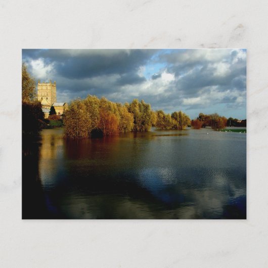 Tewkesbury Abbey, England, Postcard Postkarte (Vorderseite)