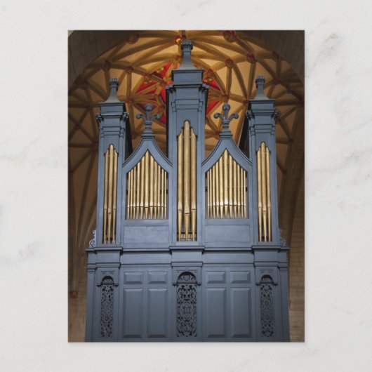 Tewkesbury Abteiorgan, BRITISCHE Postkarte (Vorderseite)