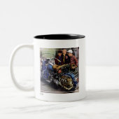 Tex-Motorrad Zweifarbige Tasse (Links)