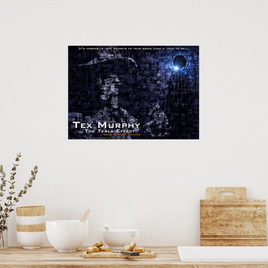 Tex Murphy und The Tesla Effect Poster [28"x20"] (Küche)