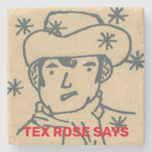 TEX-ROSE-MARKENSTEIN-UNTERSETZER STEINUNTERSETZER (Vorderseite)