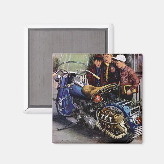 Tex’s Motorcycle Magnet (Vorderseite/Rückseite)