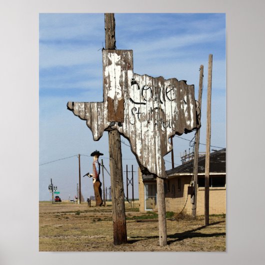 Tex und Texas Steakhouse Sign Poster (Vorne)