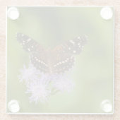 Texan Crescent Schmetterling Glasuntersetzer (Rückseite)