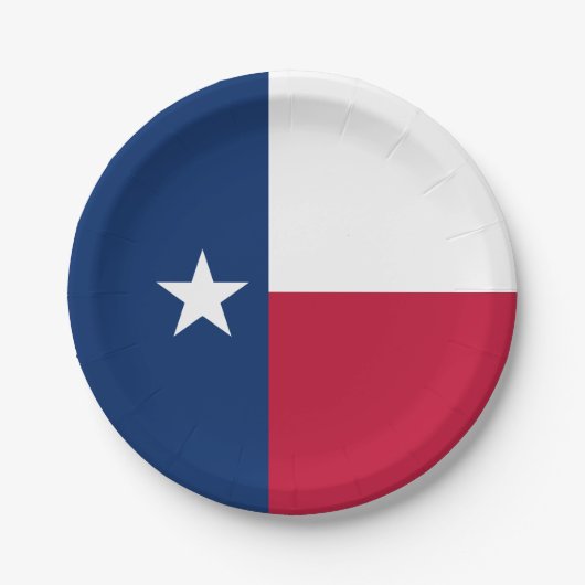 Texan Flag, Flag of Texas Pappteller (Vorderseite)
