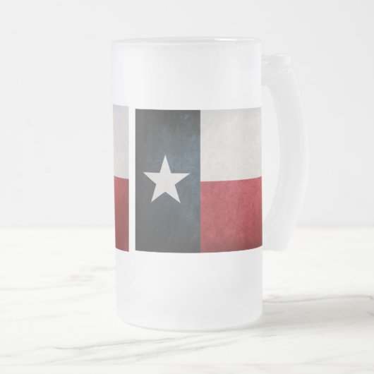 Texan Flag Mattglas Bierglas (VorderseiteRechts)