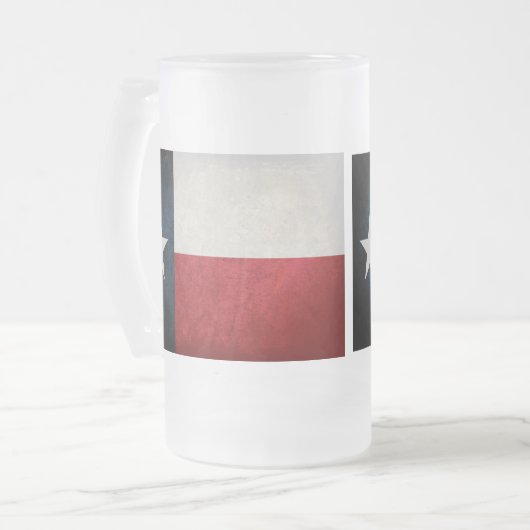 Texan Flag Mattglas Bierglas (Vorderseite Links)