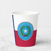 Texan Flag & Seal, Flag of Texas Pappbecher (Links)