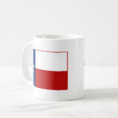 Texan-Flagge + Karten-Tasse Kaffeetasse (Vorderseite Links)