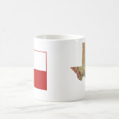 Texan-Flagge + Karten-Tasse Kaffeetasse (Mittel)