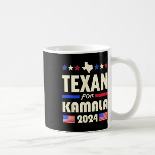 Texan für Kamala 2024 Patriotische Demokraten Kamp Kaffeetasse