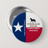 Texan für Trumpf 2020 Button (Vorne & Hinten)