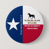 Texan für Trumpf 2020 Button (Vorderseite)