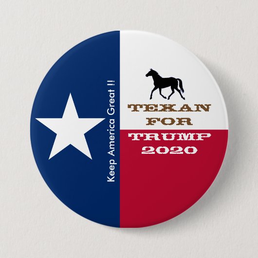 Texan für Trumpf 2020 Button (Vorderseite)