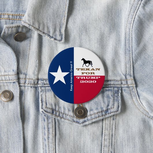 Texan für Trumpf 2020 Button (Beispiel)
