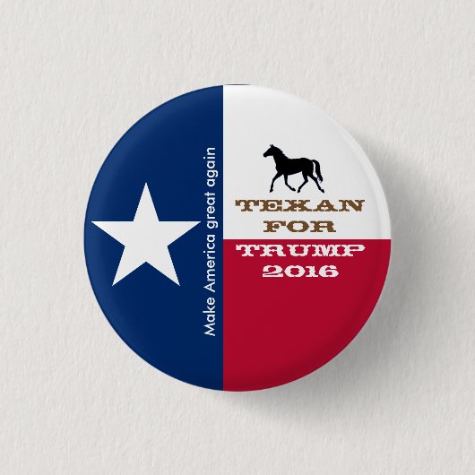 Texan für Trumpfknopf Button (Vorderseite)