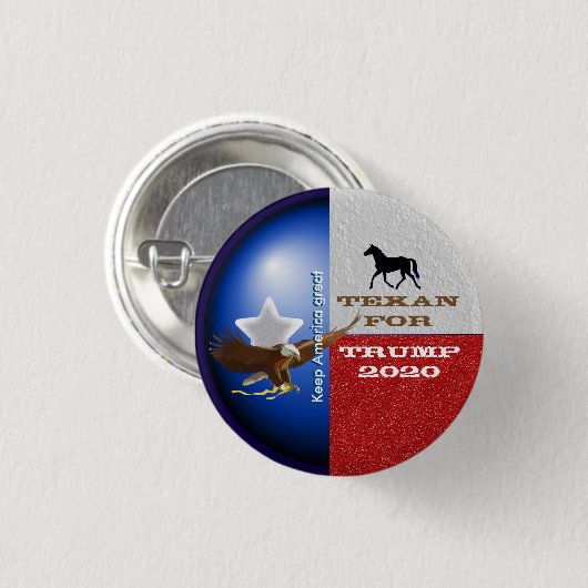 Texan für Trumpfknopf Button (Vorne & Hinten)