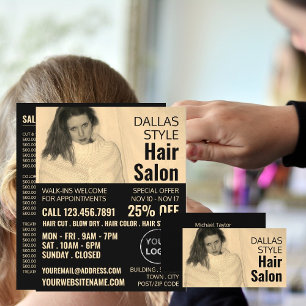 Texan Girl, Haarstylistin, Haarsalonwerbung Flyer