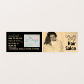 Texan Girl, Hair Stylist, Hair Salon Loyalty Card, Visitenkarten (Außenseite Aufgefaltet)