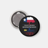 Texan Grown mit Liechtensteins Wurzeln Magnet (Vorderseite/Rückseite)
