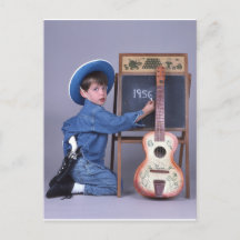 Texan Jr Cowboy Gitarre Postkarte