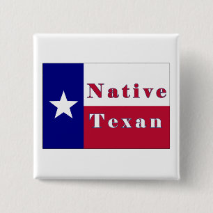 Texan Lone Star Flag Button