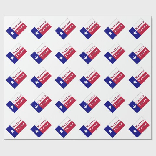 Texan Lone Star Flag Geschenkpapier (Flach)