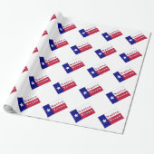 Texan Lone Star Flag Geschenkpapier (Ungerollt)