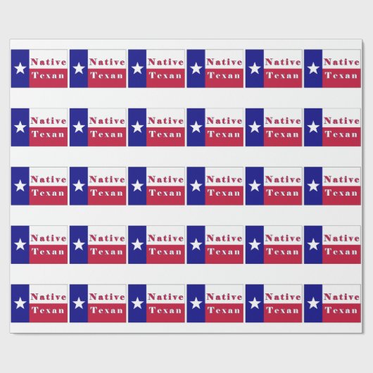 Texan Lone Star Flag Geschenkpapier (Flach)
