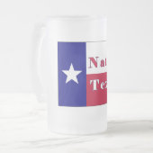 Texan Lone Star Flag Mattglas Bierglas (Vorderseite Links)