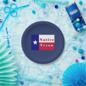 Texan Lone Star Flag Pappteller (Party)