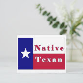 Texan Lone Star Flag Postkarte (Stehend Vorderseite)